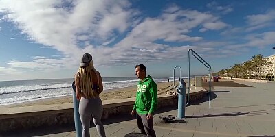BANGBROS - Big Booty Nympho Blondie Fesser Slammed Out in Public (pb13833)